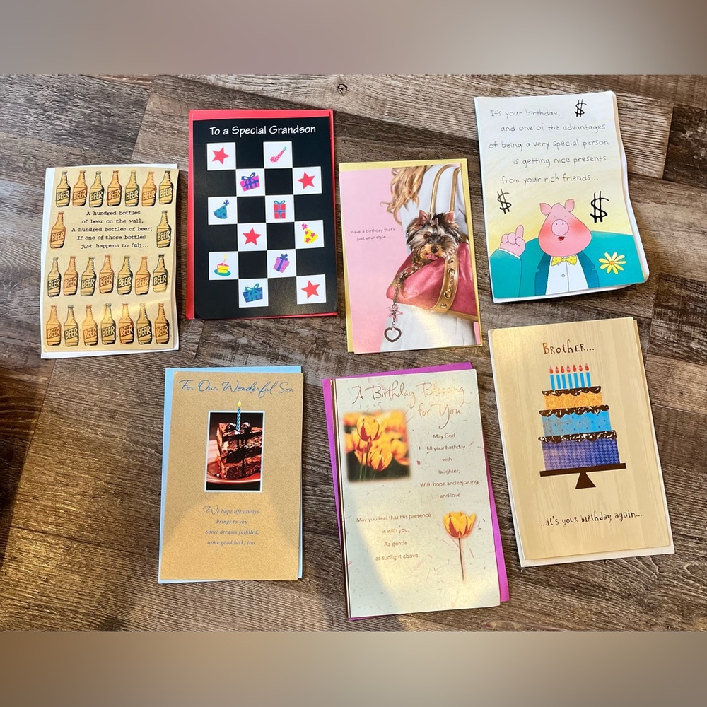 🌙 B52-B - 7 Assorted Greeting Cards Set